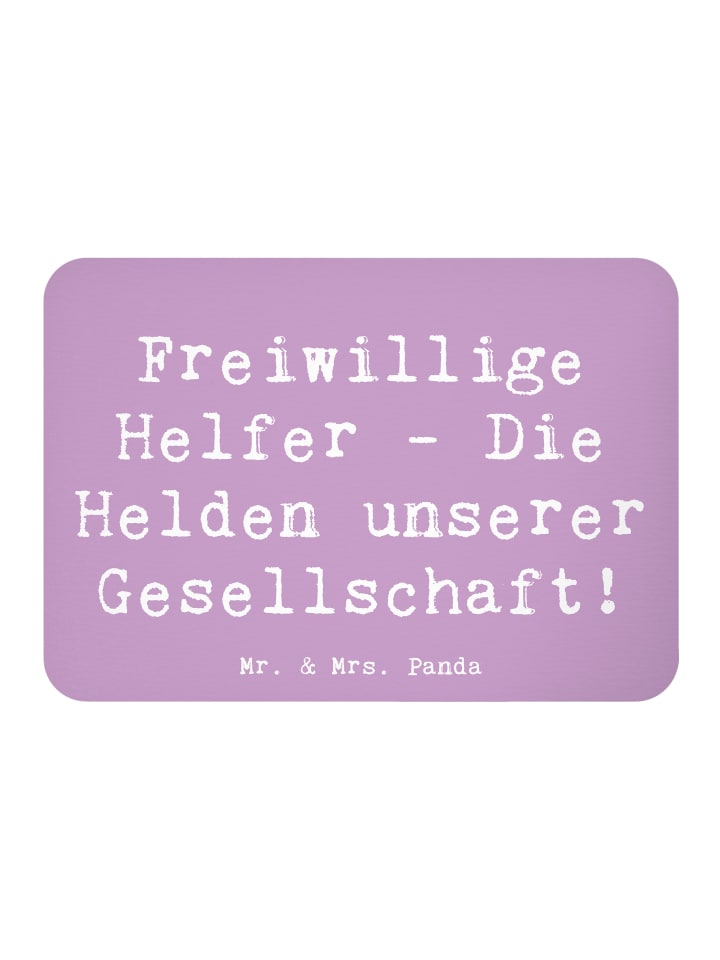 Magnet Spruch Freiwilliger Held mit Spruch in Lavendeltraum