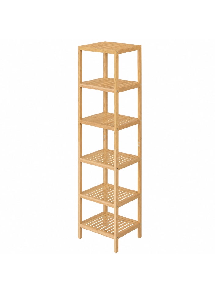 Badregal Bambou in Naturfarben - (B)33 x (H)79.5 x (T)33 cm