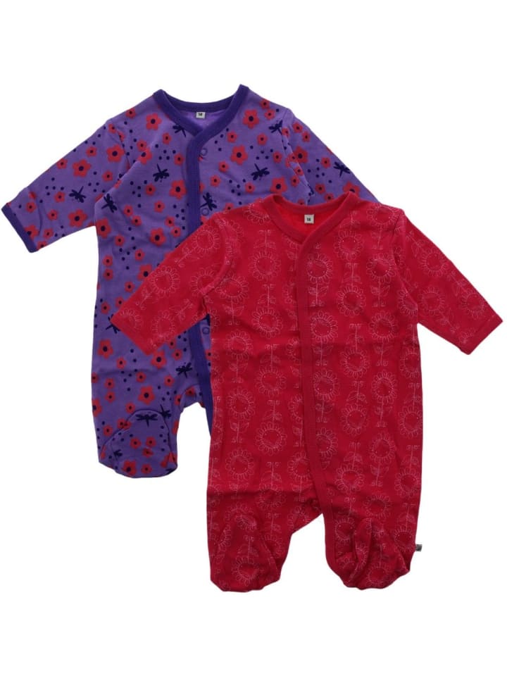 Kinder Schlafanzug "Nightsuit w/f-buttons 2-pack" in Pink