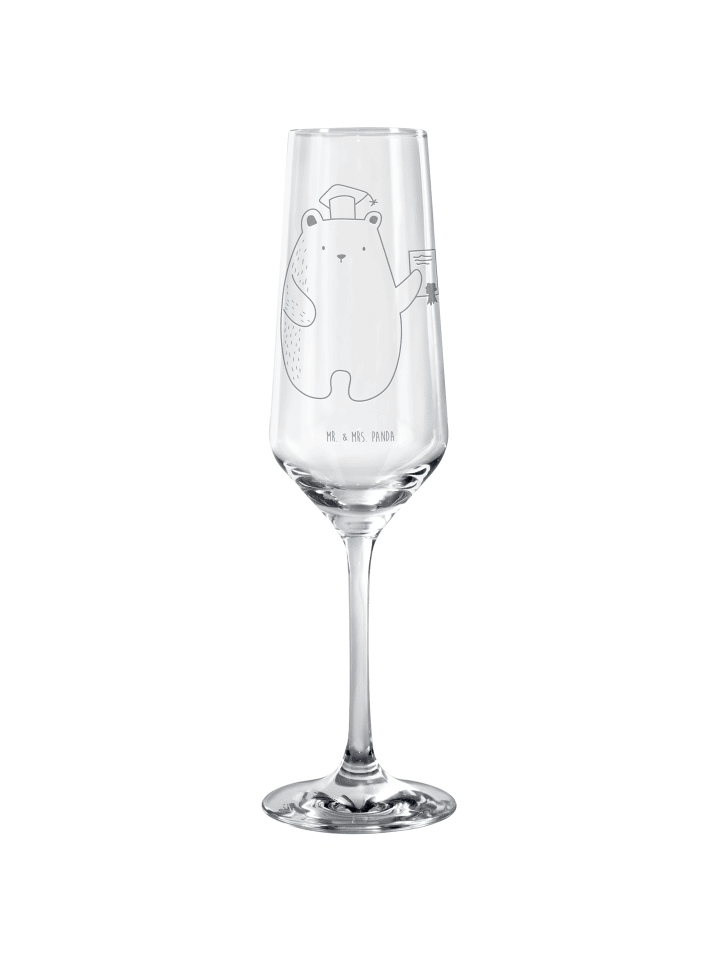 Sektglas Bär Prüfung ohne Spruch in Transparent