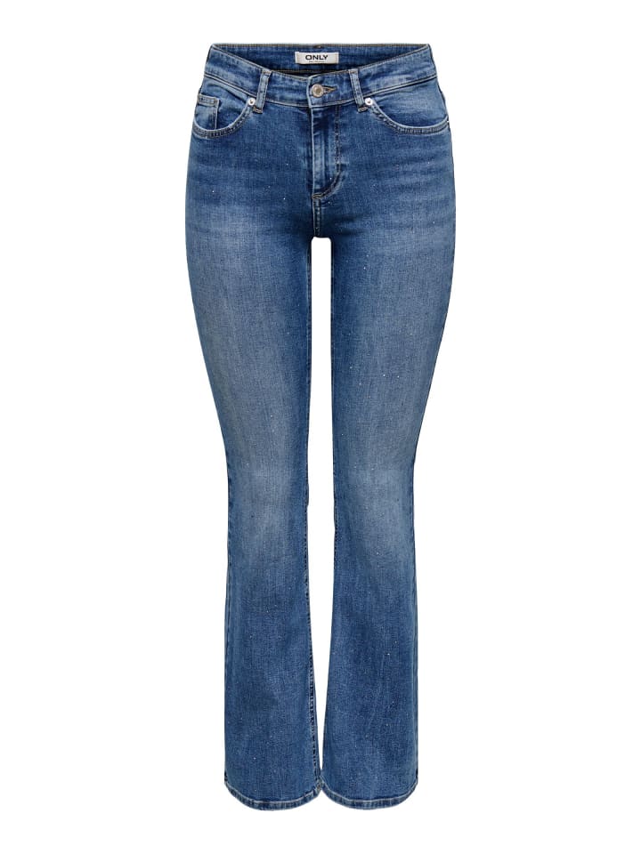 Flared fit jeans in Medium Blue Denim