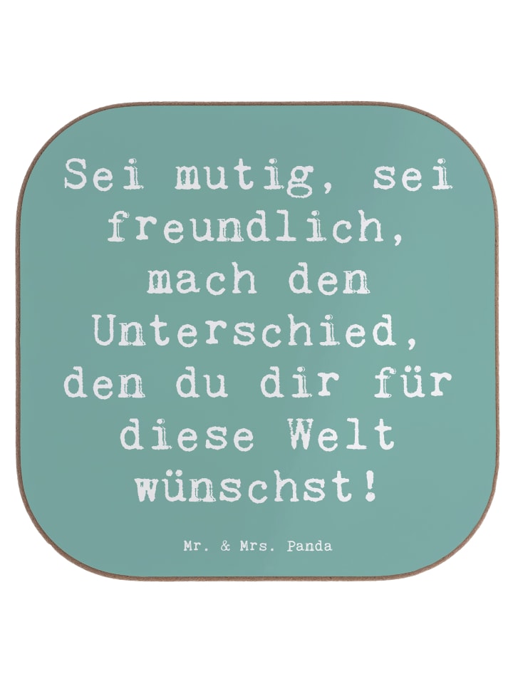 gläseruntersetzer Spruch Freundlichkeiten verbr... in Meeresbrise