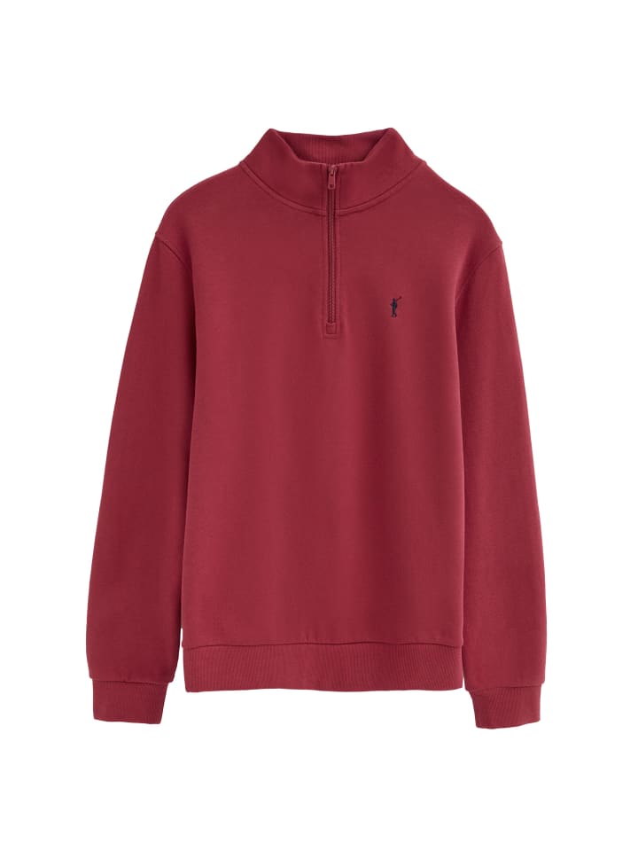Sweatshirt RIGBY GO SWEAT ZIPPER NECK VO in Oxidrot / Gebranntes Rot