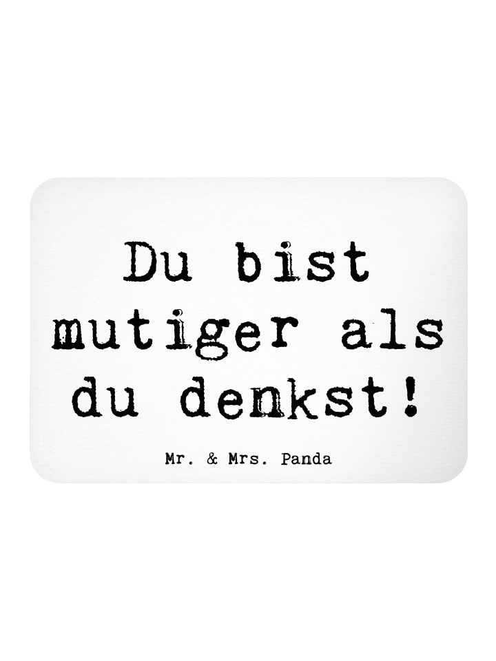 Magnet Spruch Alleine schlafen lernen Mutiger a... in Weiß