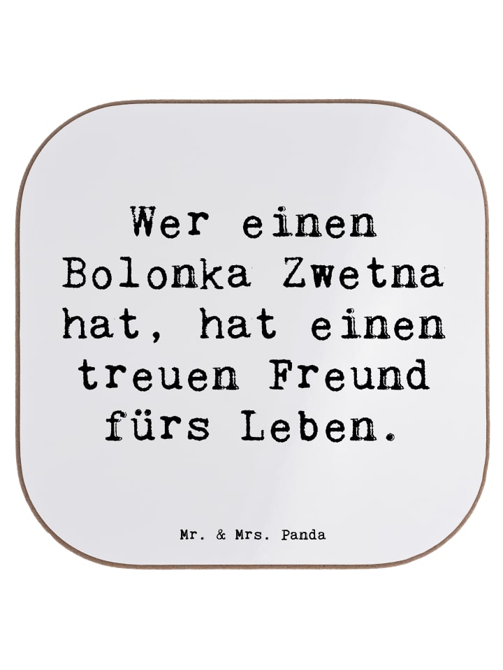 Untersetzer Spruch Bolonka Zwetna mit Spruch in Weiß