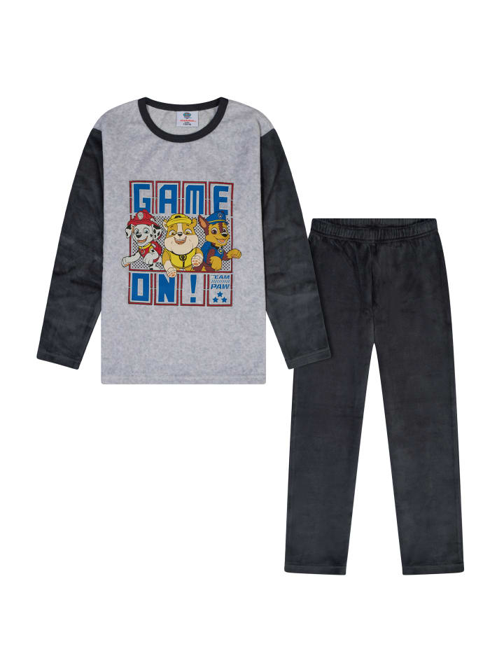 2tlg. Outfit: Schlafanzug Paw Patrol Chase Marshall in Grau