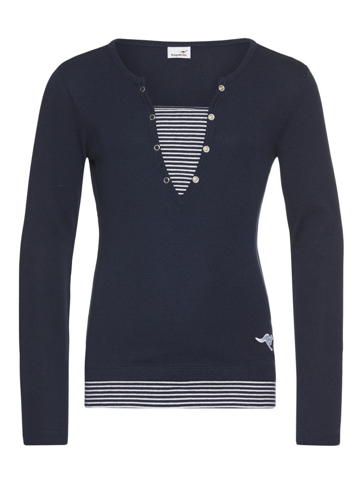 Langarmshirt in marine