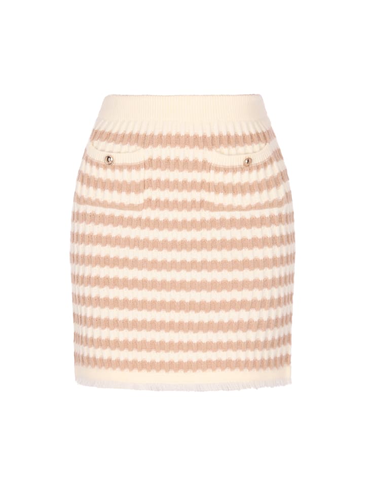 Damen Rock in Beige Wollweiss