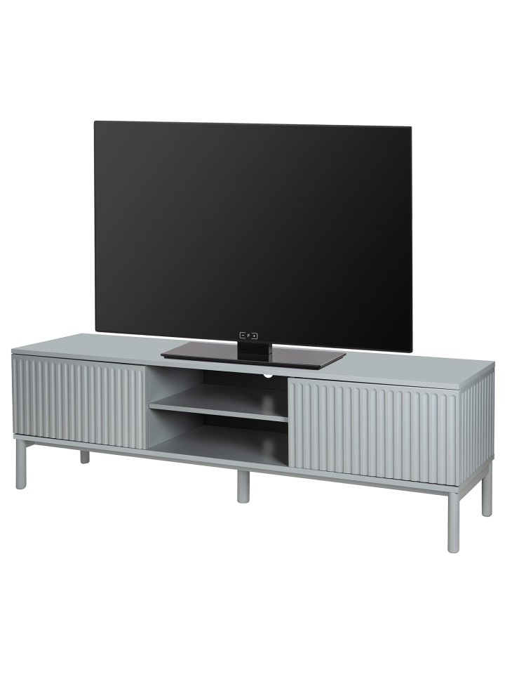 home24 TV-Lowboard im modernen Stil in Hellgrau
