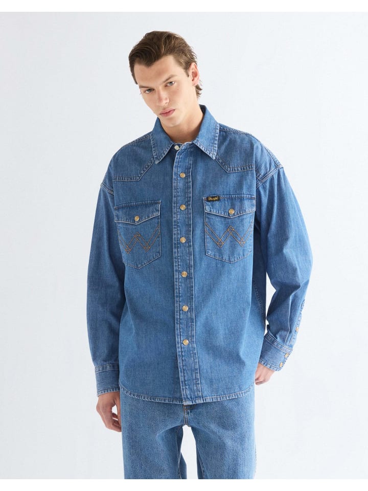 Jeanshemd Super Western in Cowboy Fade