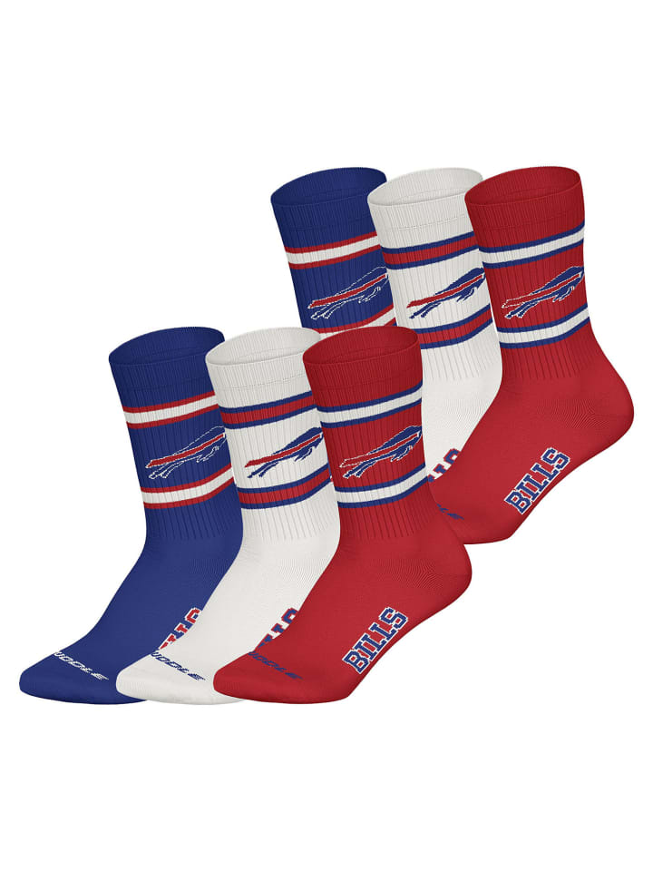 Freizeitsocken Buffalo Bills Crew in BLU/WHT/RED