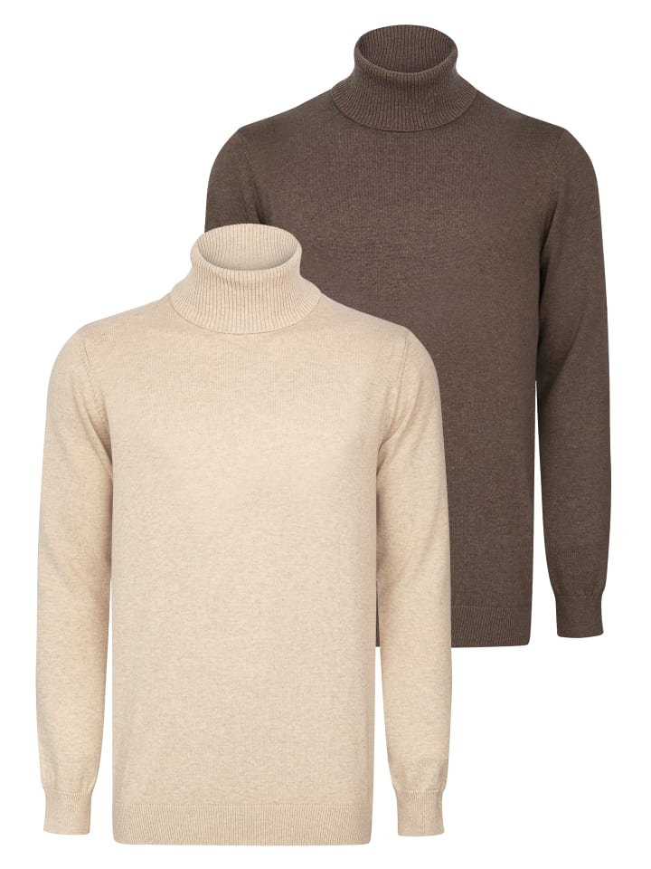 Pullover in Beige-Braun