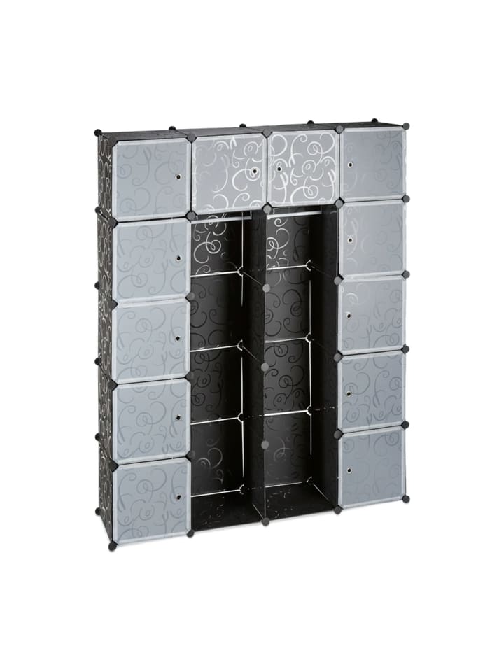 Kleiderschrank Stecksystem in Schwarz
