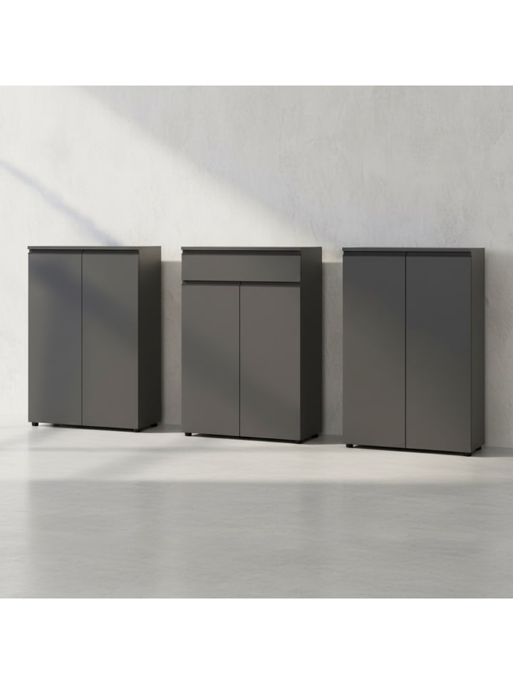 Büro-Set 3-teilig, Aktenschrankwand Soft-Close Modern Büromöbel