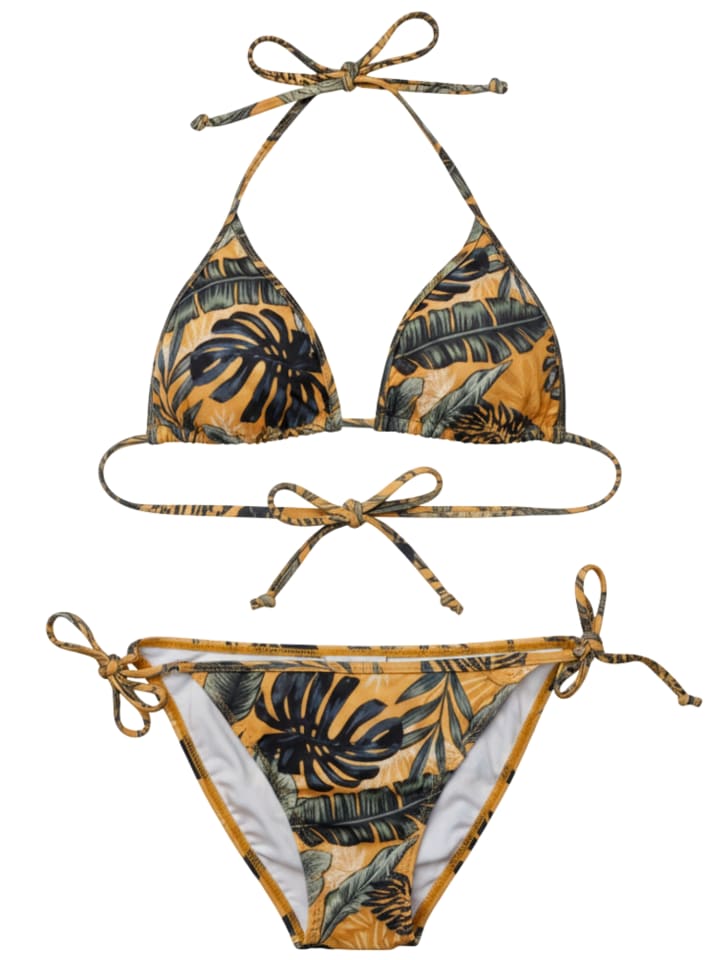 Bikini Set Bikinihose Bikinitop Style 2222 Dschungel in Braun