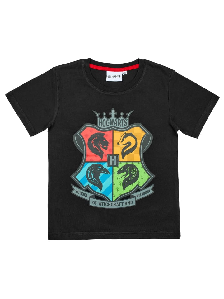 Harry Potter T-Shirt Hogwarts Gryffindor in schwarz