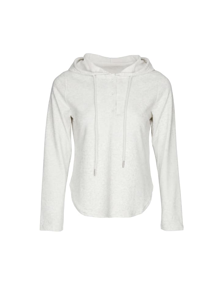 Women Hoodie in Offwhite Melange