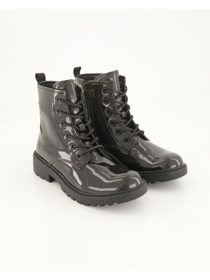 Schnürstiefel in Schwarz