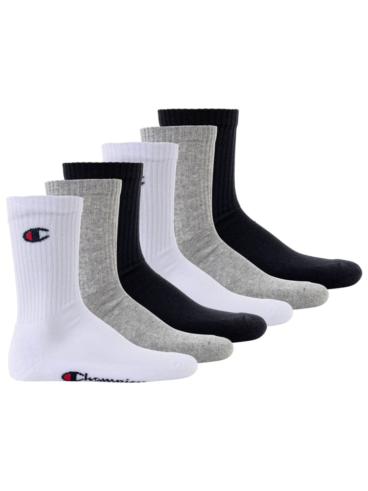 Socken 6er Pack in Schwarz/Weiß/Grau