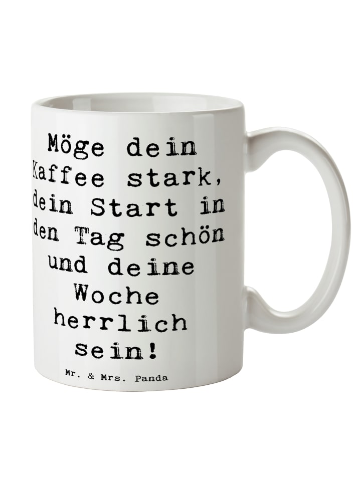 Tasse Spruch Selbstzweifel Überwinden mit Spruch in Weiß