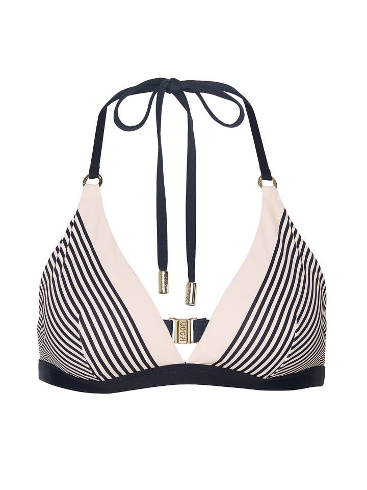 Triangel-Bikini-Top Stripes in Blau