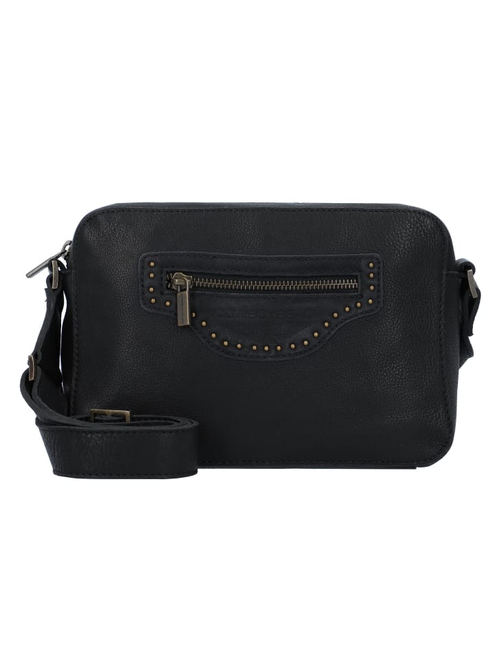 Enterprise Umhängetasche Leder 25 cm black