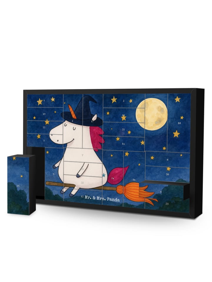 Adventskalender Einhorn Hexe Design ohne Spruch in Weiß