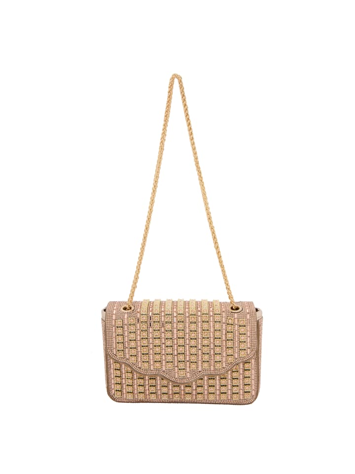 Women Flap Bag in Champagne