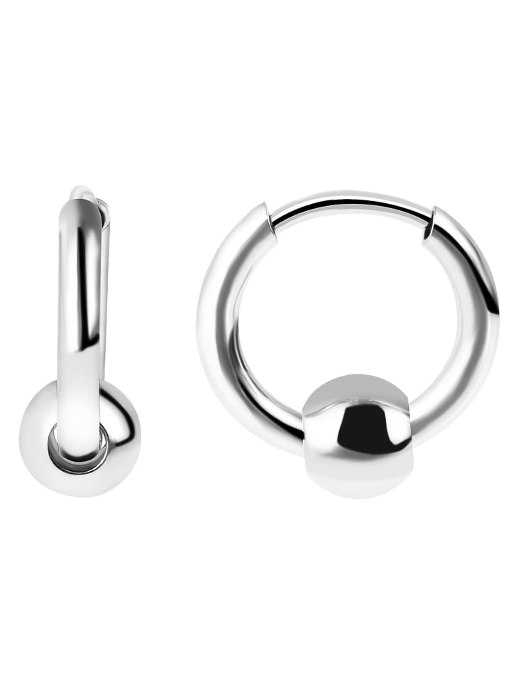 Unisex Ohrringe – Creole aus Edelstahl in silber