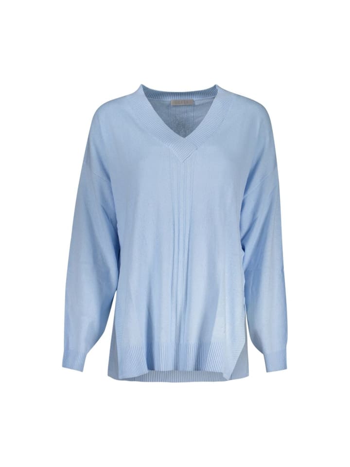 Blau Acryl Damen Pullover