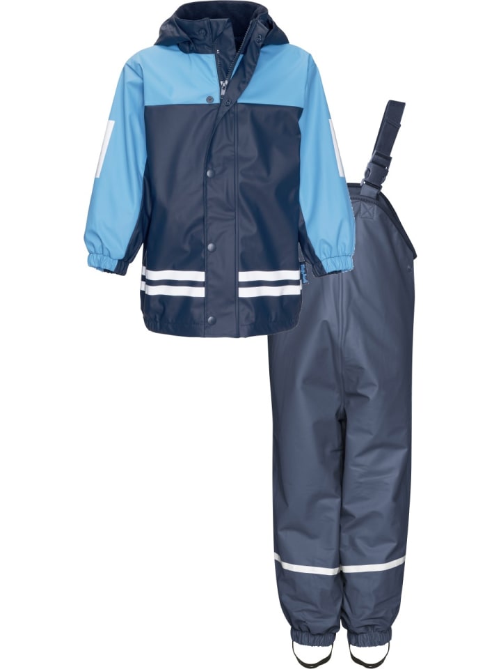 Regen-Anzug mit Fleece-Futter in Marine