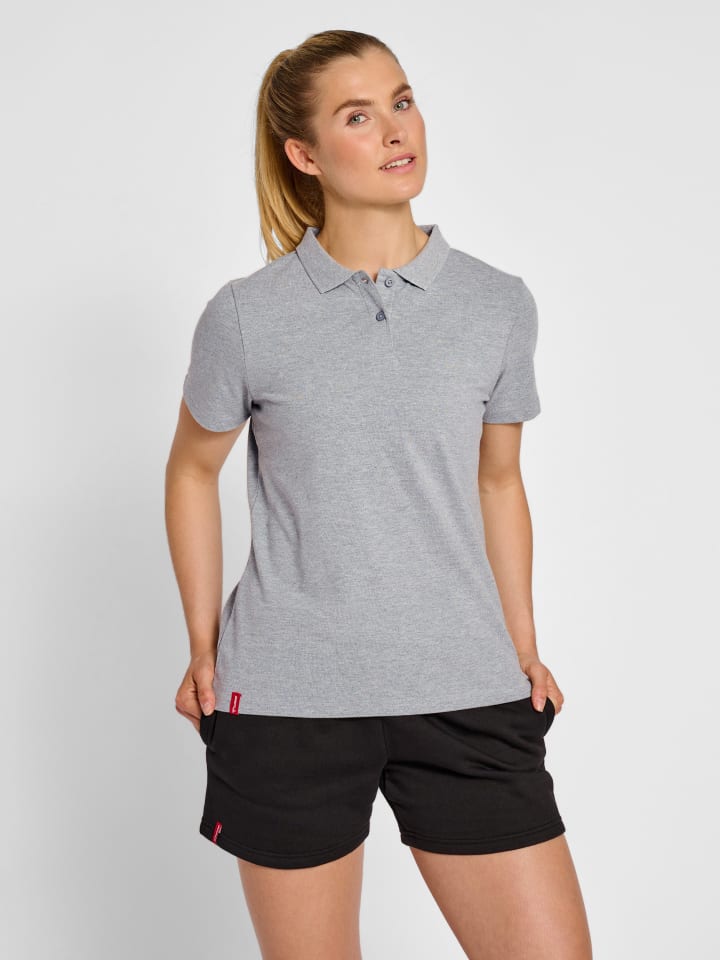 Polo Hmlred Damen in GREY MELANGE