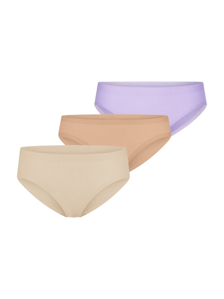 Slip Invisible Cotton in zartlila,maple,sand