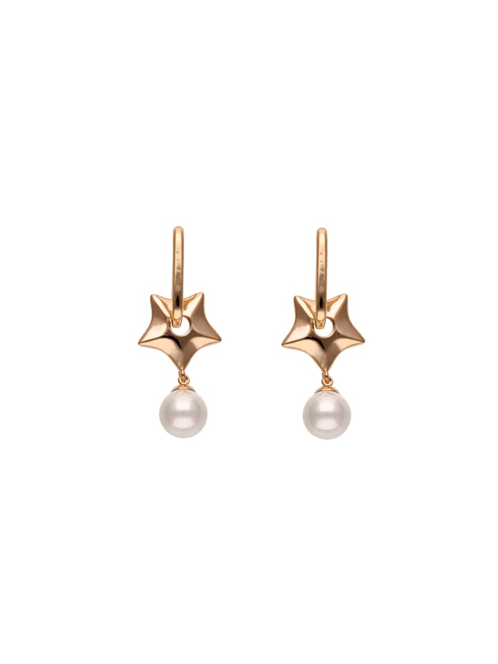 Women Drop Earrings in Rose Gold White