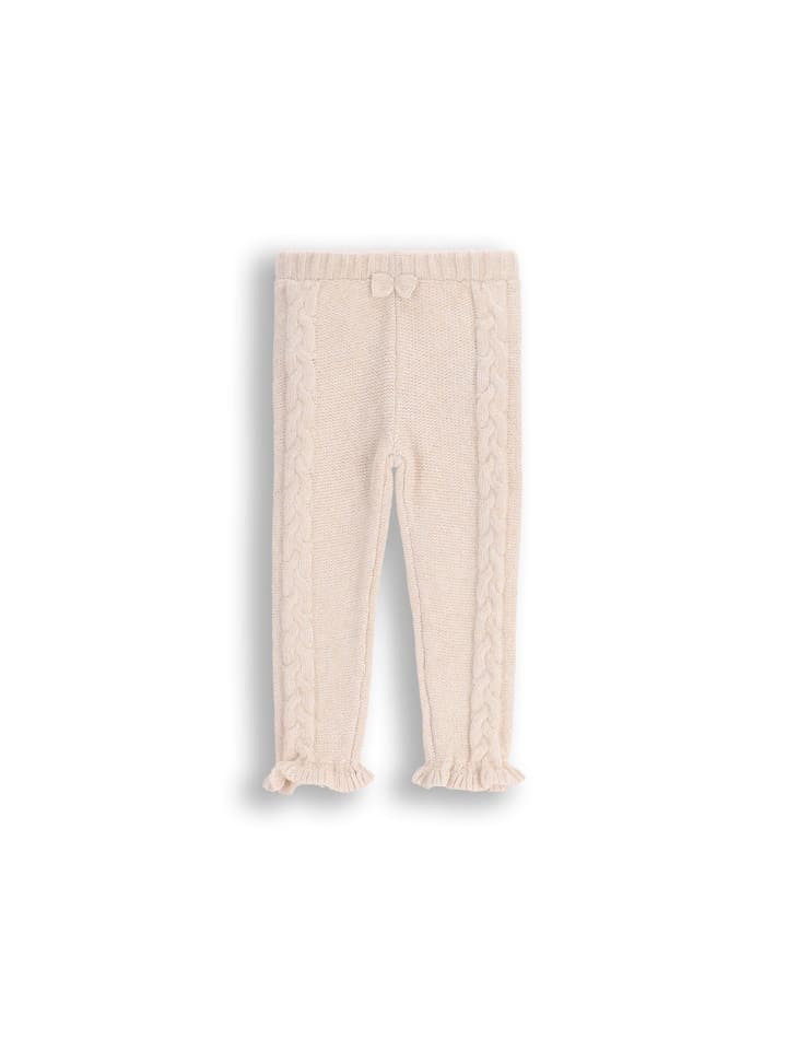 Strickleggings mit langem Hosenbein in beige