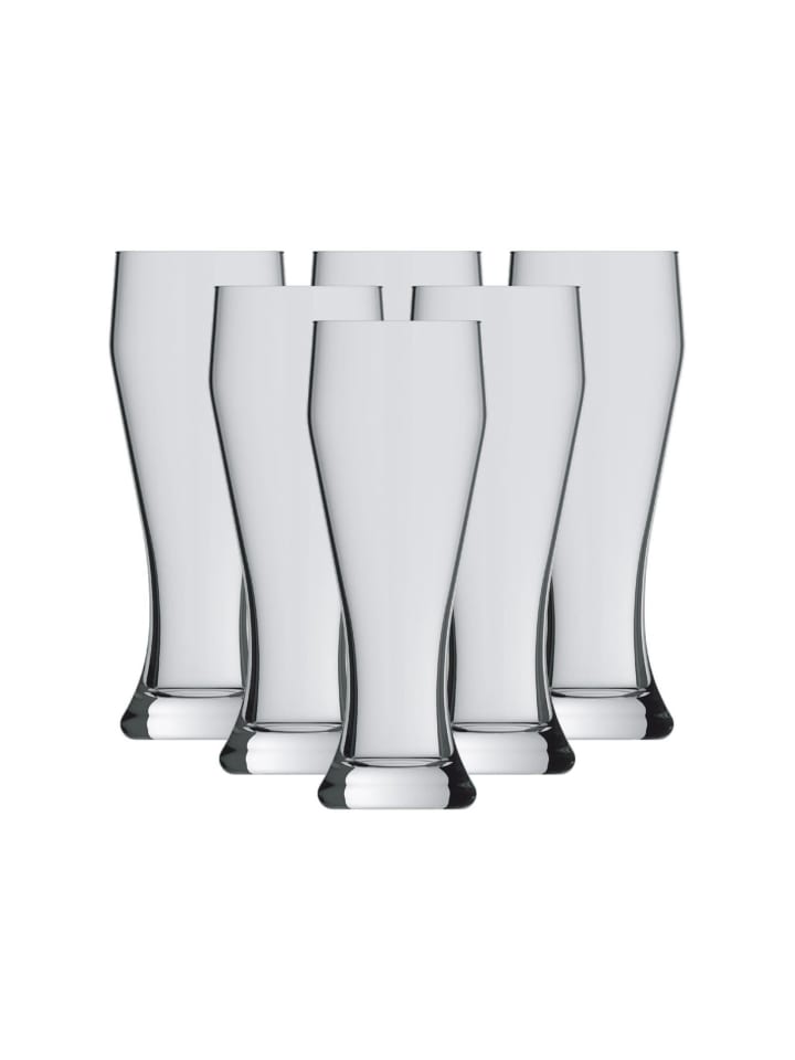 6er Set Weizenbiergläser Ranft in Transparent 0,3 l
