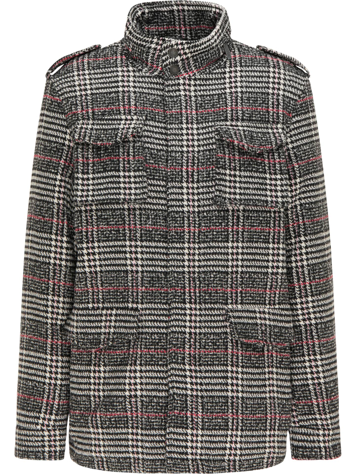 Herren Glencheck-Jacke in Schwarz Weiss