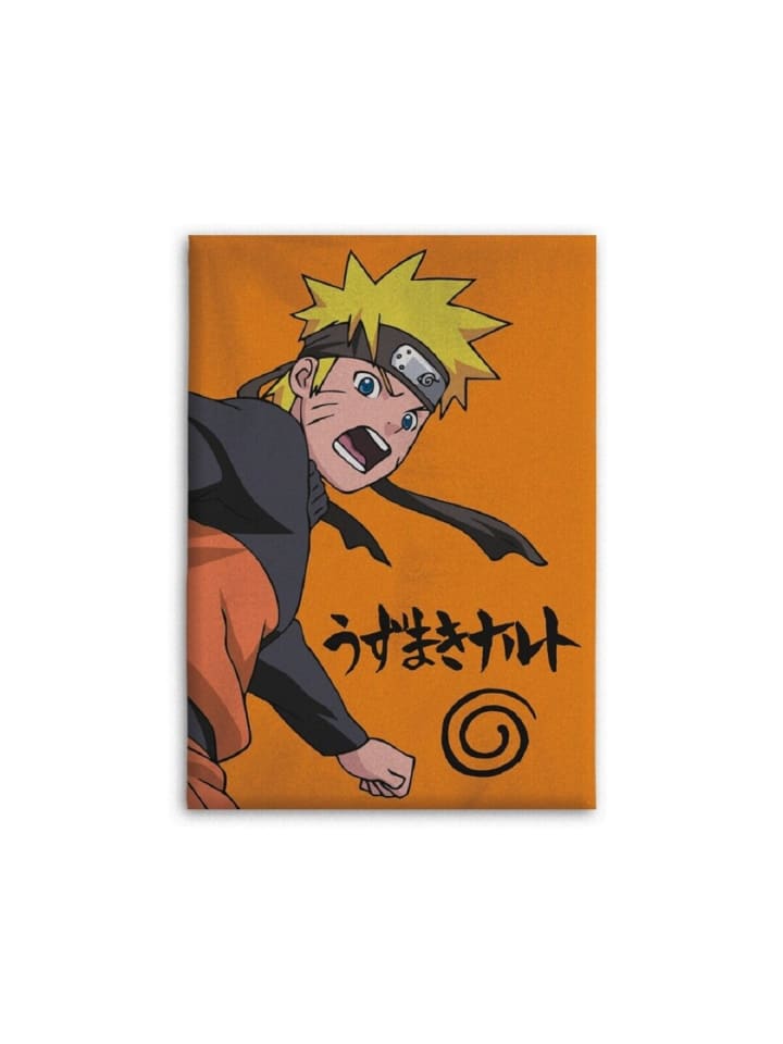 Naruto Polar Fleece Decke 100 × 140 cm weich und wärmend in Orange