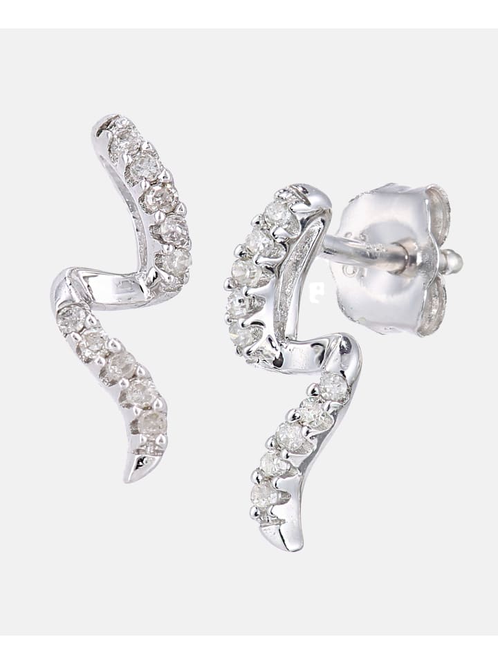 Ohrringe aus 375 Weißgold mit Diamant