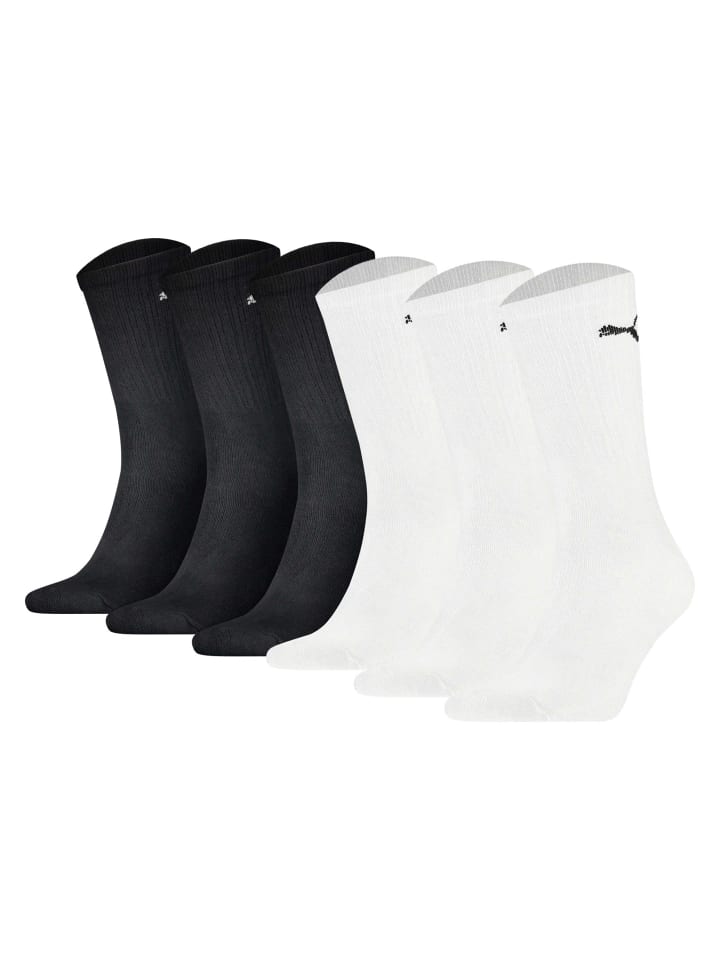 Socken 6er Pack in Schwarz/Weiß