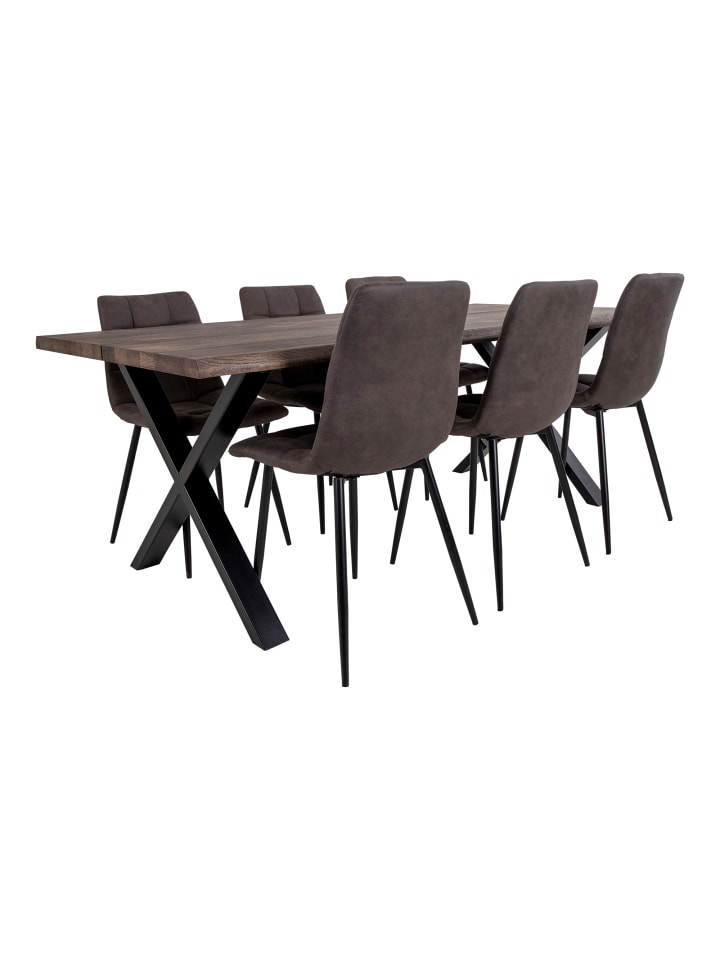 Essgruppe Tony 2 (7-teilig) Braun 95 x 200 cm