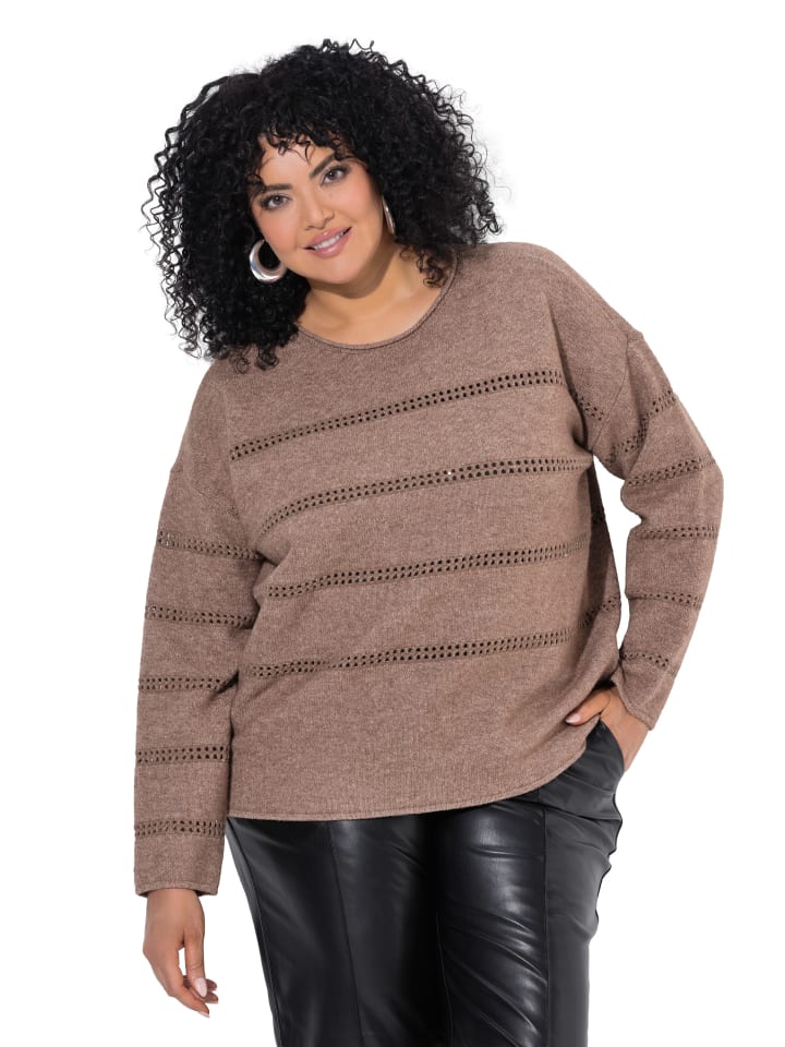 Pullover in walnuss