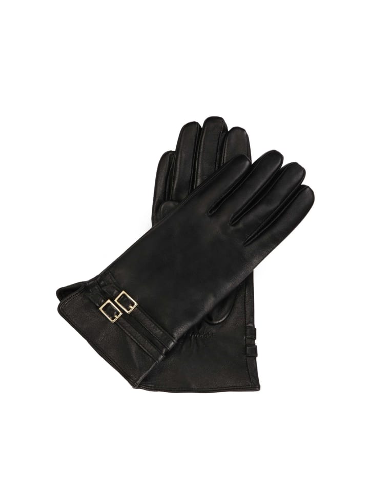 Handschuhe (Echt-Leder) in Schwarz