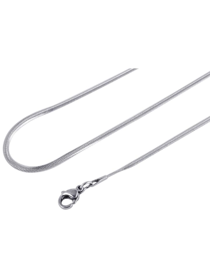 Damen Halskette – Schlangenkette aus Edelstahl 50 cm in silber