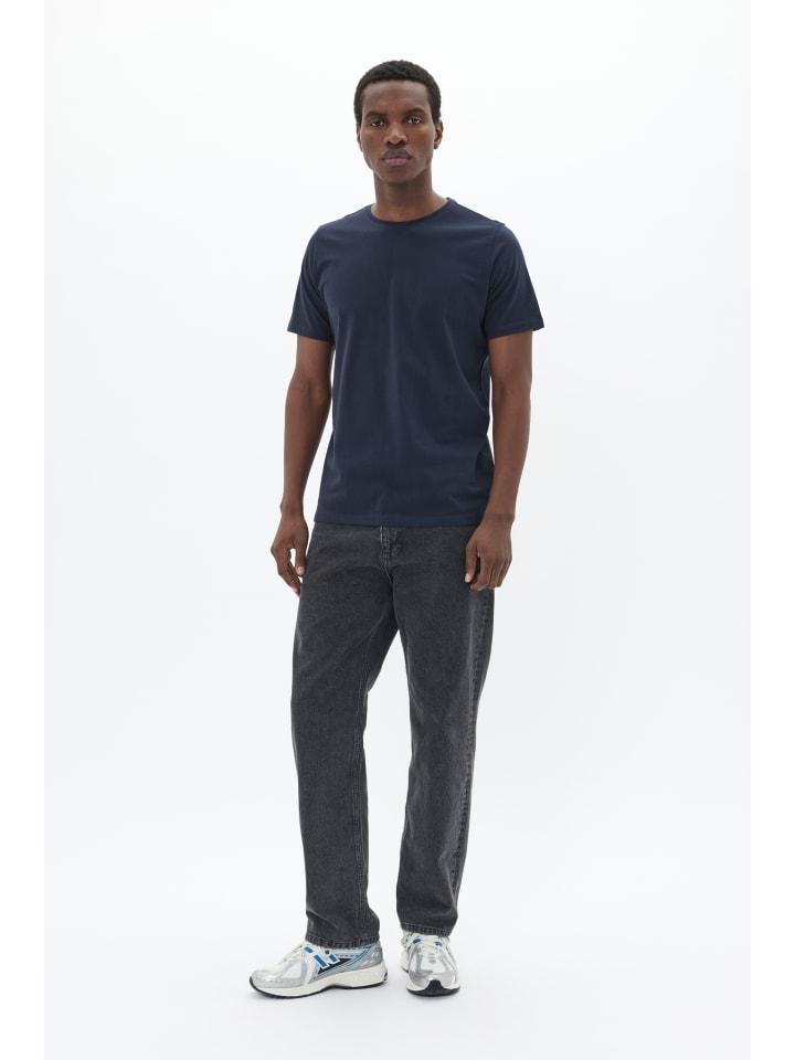T-shirt MAJermane Gerade Passform in white/navy/glacier