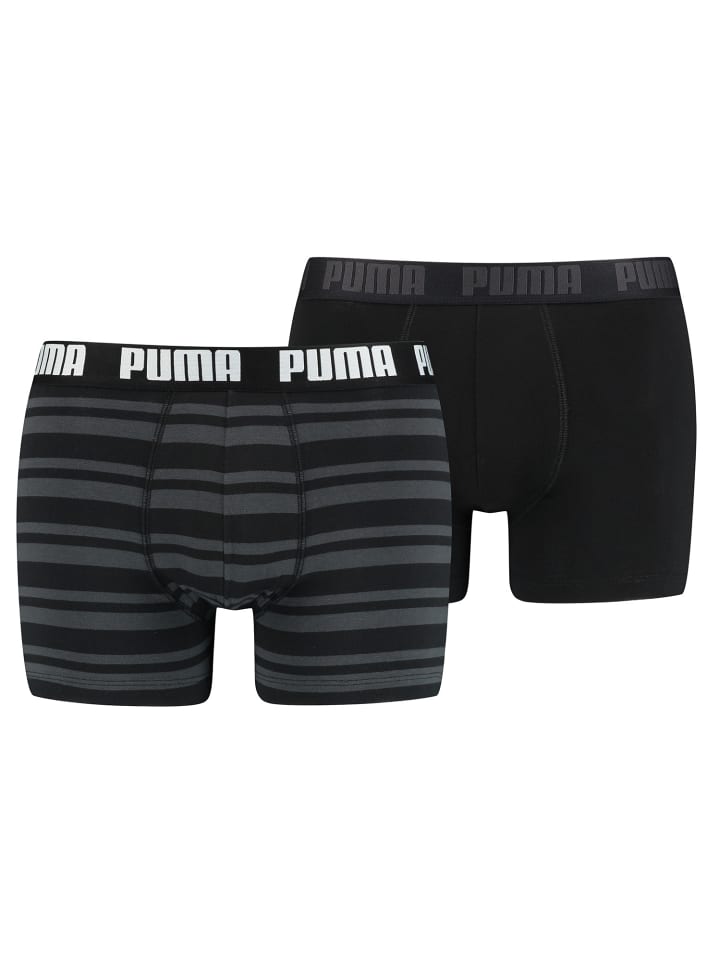 Boxershorts HERITAGE STRIPE BOXER 2er Pack in 200 - black