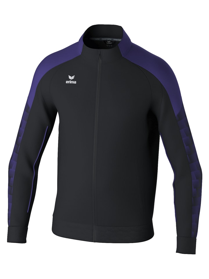 Erwachsene, Unisex Erwachsene Trainingsjacke in schwarz/ultra violet