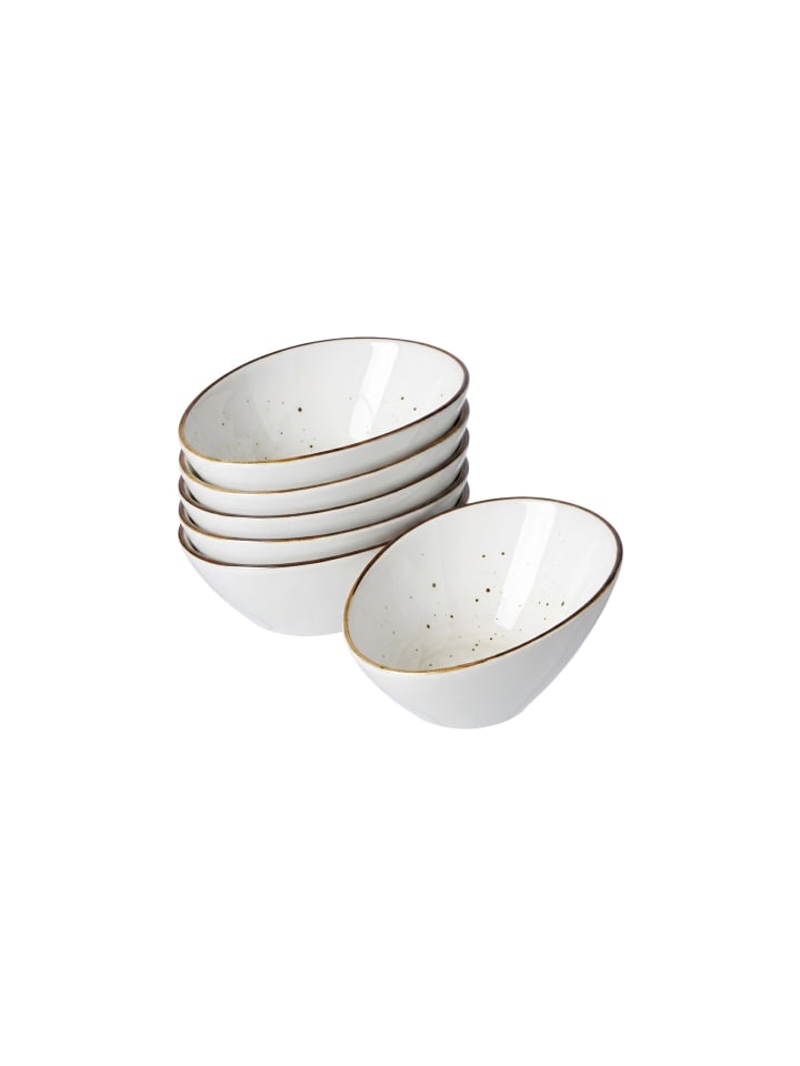 6er Set Dipschalen Cosmo in Grau 11,5 x 8,5 cm