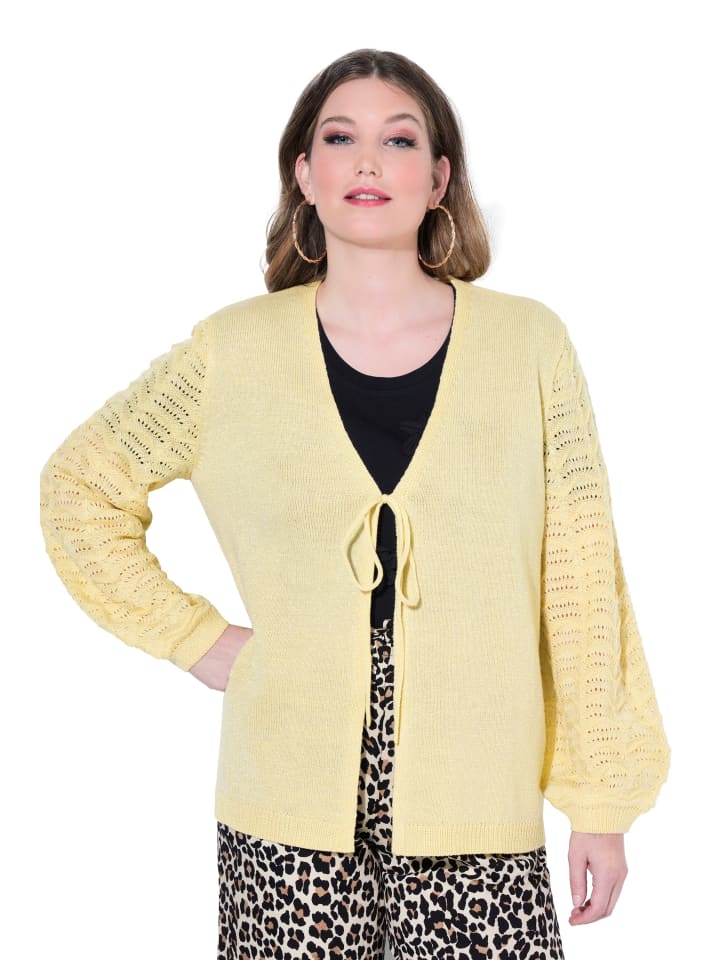 Strickjacke in sorbet gelb