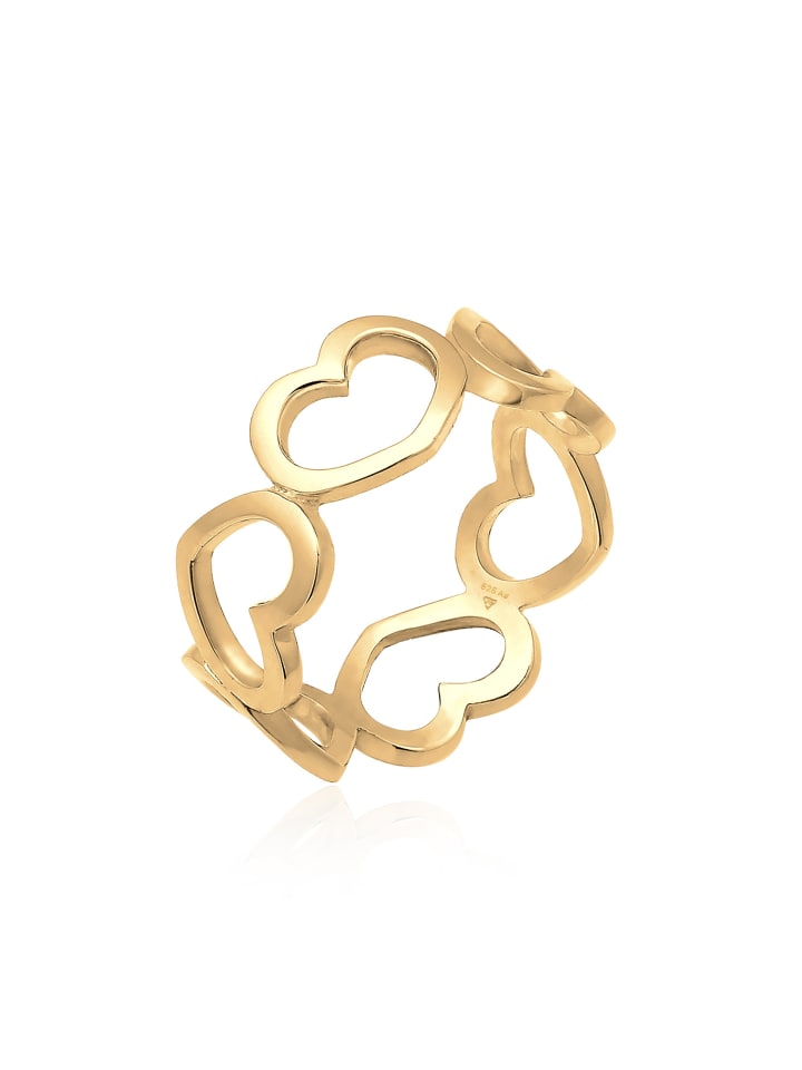 Ring 925 Sterling Silber Herz, Verlobungsring in Gold